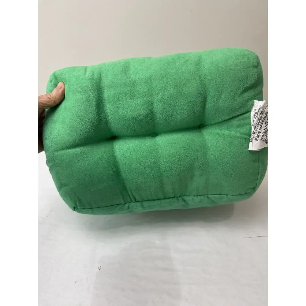 Pillowfort Plush Book iPad Tablet Holder Pillow Weighted Green Dinosaur Pockets